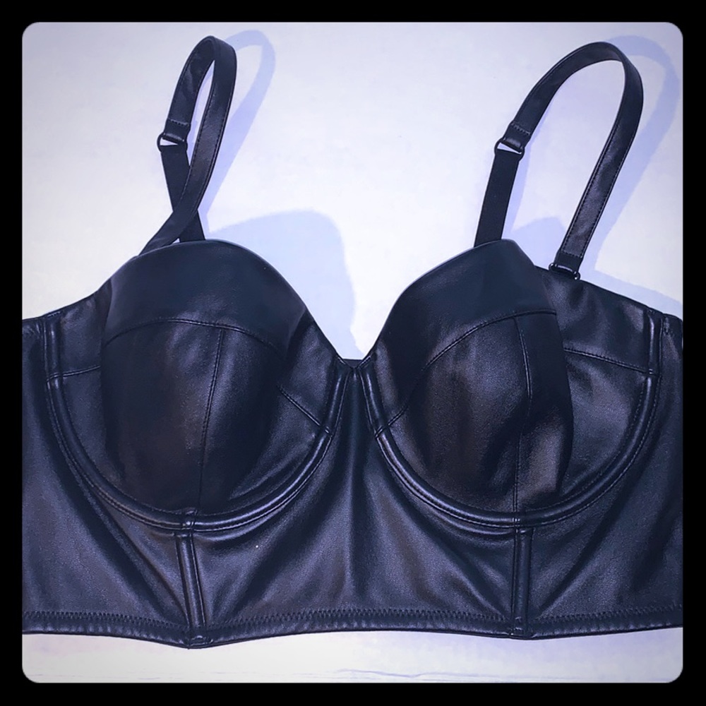Victoria Secret Leatherette Corset Bra